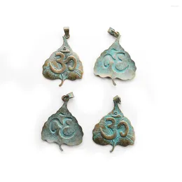 Pendant Necklaces 2pcs Antique Verdigris Tree Leaf Shape Large Pendants Yoga Charms For Diy Necklace Jewelry Making Accessories 73x56mm