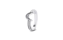 2020 Genuine 925 Sterling Silver Rings for Women Crescent Moon Beaded Ring Engagement Wedding Statement Jewelry Party Gift24800574939774