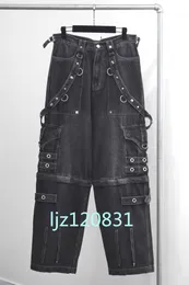 2024SS herresdesigner denim byxor, knädragare avtagbar, fashionabla, avslappnade, tvättade denim Men's Designer Pants, Eight Gods Pants 28-34