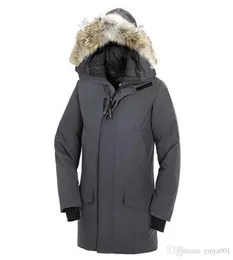 Moda klasik stil kurt kürk aşağı ceket erkekler için yeni çakal kurt kürk orta tarzı ceket kış sıcak langford erkek parka chateau parka1534659