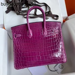 Designer Bag Handbags 30cm Platinum witCrocodile Pattern Head Layer Cowhide Womens Fashion YoutOblique Retro Handheld 4bet