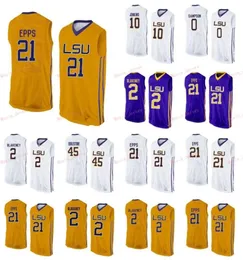 Maglia personalizzata cucita 21 Courtese Cooper 23 Pete Maravich 24 Emmitt Williams 3 Parker Edwards LSU Tigers College Uomo Donna Maglia della gioventù3130643