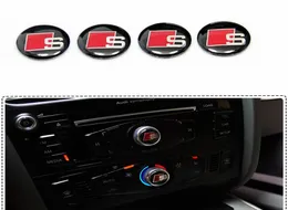 Botões do painel de controle adesivos decorativos S Line Sline Logo Badge Sticker interior reequipar o destaque rotulagem especial para 5084083