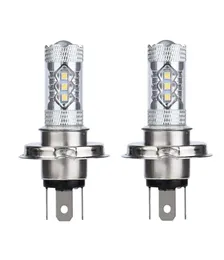 2x80w branco h4 9003 hb2 led luz de nevoeiro lâmpada 15 led para auto lâmpada luzes do carro 12v universal 6000k sinal volta lamp9711447