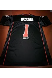 Barato RARE 3740 Ottawa Redblacks 1 Henry Burris Black College jersey TAMANHO S4XL ou personalizado qualquer nome ou número jersey5894274