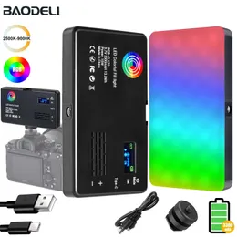 Akcesoria LED RGB Kamera światło Pełne kolorystyczne światło światła wideo Dimmabable 2500K9000K Bicolor Light Light CRI 95+ 3100 mAh