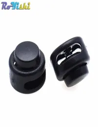 100pcslot Plastic Cord Lock Fullle Stopper Svart för Paracord Size11m12mm4189947
