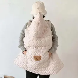 Одеяло для детской коляски с рисунком осени и зимы, корейское утолщенное теплое детское одеяло, спальный мешок для детской коляски, милые детские ремни 240111