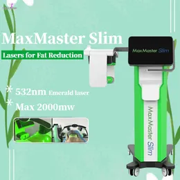 Nyligen laser lipo 10d fett reduktion kropp bantmaskin smaragd laser maxmaster 532nm grönt ljus skönhetsutrustning