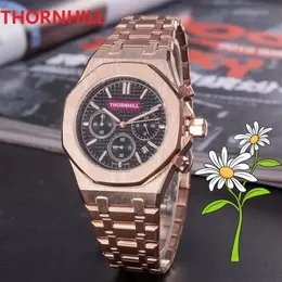 orologio da uomo con cronometro al quarzo completamente funzionale 43mm Tutti i quadranti con data automatica Orologi da uomo Top Brand Classico ghiacciato Hip Hop T242z