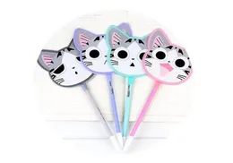 Hurtownia urocza kreskówka Cat Sprout Creative Fan Ballpoint Pens Hurtowe plastikowe wielokolorowe Korea Artykuły papiernicze G884 LL