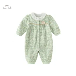 Dave Bella Bebek Tulum Romper Doğdu Creeper Spring Girls Rahat Moda Tatlı Güzel nazik DB1240136 240110