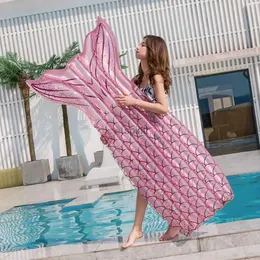 Other Pools SpasHG Sequin Mermaid Adults Floats Bed Air Mattress Beach Swimming Pools Floating Inflatable Hammock Lounge Chair Party Water Sports YQ240111