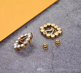 Роскошные дизайнерские ювелирные изделия, женские серьги с бриллиантами и буквами, медные позолоченные элегантные серьги-подвески, модные украшения 9003933