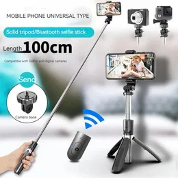 Monopods 4 In1 Trådlös Bluetooth Selfie Stick Trip Phone Stand Foldbara Monopods Universal för smartphones Sport Action Cameras