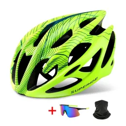 SUPERIDE Outdoor Road Bike Mountain Bike Helmet with Rearlight Ultralight DH MTB Bicycle Helmet Sports Riding Cycling Helmet240111