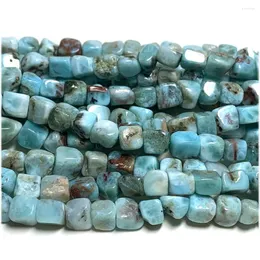 Pietre preziose sciolte Veemake Natural Blue Larimar Grand Nugget Perline a forma libera 08081