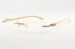 Armações de óculos de sol Buffs de diamante infinito 3524015 com pernas de chifre de búfalo natural e lente transparente de 57 mm3689682