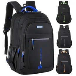 Męskie plecaki Oxford Waterproof Rucksack Business Computer Bag Casual Travel Plecak Senior High School Schoolbag Y240110