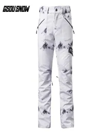 GSOU SNOW Marca Pantaloni da sci Donna Sci Snowboard Pantaloni Donna Alta qualità Inverno Sport all'aria aperta Pantaloni da neve caldi impermeabili7690105