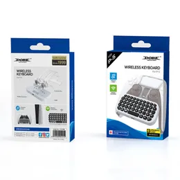PS5 Mini -tangentbord Bluetooth trådlösa tangentbord chattar meddelanden Ergonomisk design tangentbord för PS5 -spelkontroller Joysticks med Bracket Dropshipping