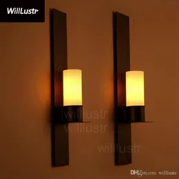 WillLust Timmeren och Ekster Wall Sconce Kevin Reilly Candle Lamp Vintage Frosted Glass Light Iron Wall Lighting285n