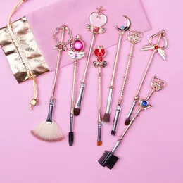 Szczotki Aicebeu Sailor Moon Sakura Sakura Pędzel Makijaż Makeup Zestaw 8pcs Zestaw narzędzi do oczu