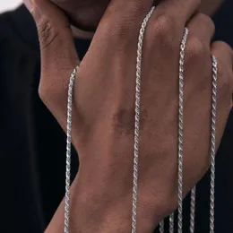 Ожерелья из стерлингового серебра, плетеные крутящиеся звенья, цепочки для ожерелья 925 пробы, 2,3 мм, 16 дюймов, 30 дюймов, сделано в Италии, для мужчин и женщин, ювелирные изделия нового уровня