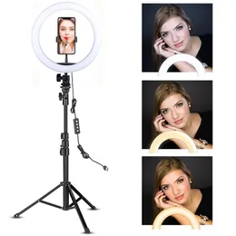 Accessories LED Ring Light 10inch with Tripod Stand Selfie Ringlight Video Photpgraphy Fill Lamp for Makeup Video Game Live Lighting Para
