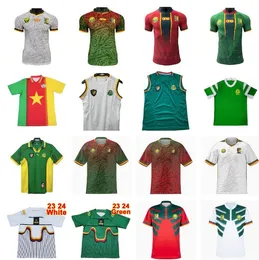 23 24 Kamerun National Football Team Soccer Jerseys 2023 2024 Bassogog Aboubakar Ngamaleu Marou Aboubakar Uniform Maillot de Foot Camiseta Futbol Player Version version