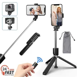 Monopods Selfie Stick z Bluetooth 3 w 1 statico monopod z pilotem dla iphone'a androida Dslr Gopro camera akc