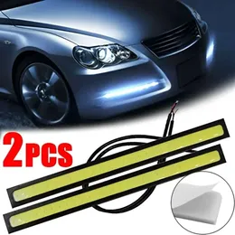 New LED Car Daytime Running Light 17cm COB DRL Panel Lights Strip Waterproof Light Bendable Auxiliary Headlight Fog Lamp 12V 2PCS