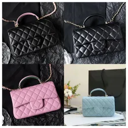 10a Super Original Kvalitet Kvinnakedja axelväskor Caviar lambskin läder lyxdesigner CF Bag Fashion Crossbody Classic Flap Handbag Lady Purse 032