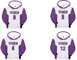 Anime Kuroko No Basket Basuke Cosplay Costume Yosen School Uniform Murasakibara Atsushi Unisex 3D Hoodies Sweatshirts Sportswear4637536