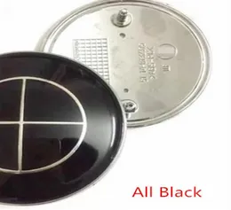 20st 82mm All Black Trunk Hood Emblem Badge för bildekorationsbilar Styling7808603