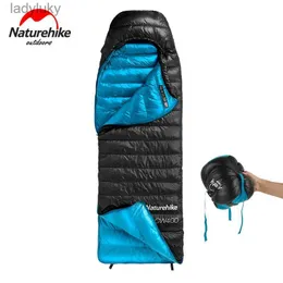 Schlafsäcke Naturehike Schlafsack Winter CW400 Leichter Gänsedaunenschlafsack Ultraleichter wasserdichter WandercampingschlafsackL240111