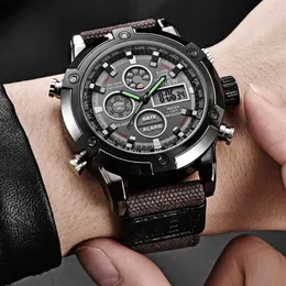 Men Military Watch 50mm Big Dial LED Quartz Clock Sport Male Relogios Masculino Montre Homme 2021 Wristwatches293F