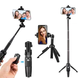 Monopés statywy selfie vara bluetooth remoto portátil monopé auto bastone selfie stik dla iphone 6 7 8 plus x ios android