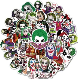 50 pzSet Film Misto Il Joker Cartoon Adesivi Auto Moto Viaggio Bagagli Telefono Chitarra Frigo Laptop PVC Impermeabile Giocattolo Stick8752514