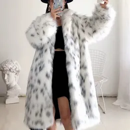 Wepbel Faux Fur Fur Coats Lapel Trench Big Trench Luxury Fake Fur Coat Women Fashing Fur No Belt Fur Fur كامل الأكمام الشتاء سميك سقيفة الفراء 240111