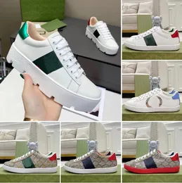 Ace Sneakers Designer Uomo Donna Sneaker con piattaforma ricamata Classici in gomma in pelle di lusso con sneaker api Scarpe casual da esterno Taglia 35-45