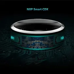 NFC Smart Ring Многофункциональное электронное кольцо Bluetooth Солнечное кольцо IC перезаписываемая аналоговая карта доступа Тег-ключ IP68 Водонепроницаемый 240110