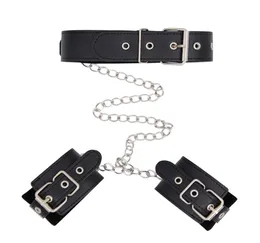 BDSM Bondage Gear Restraint Collar med handbojor superstimulerande charmig SM -slavfetisch Erotiska sexleksaker för par Sex Game8661835