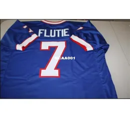001 CUSTOM 7 Doug Flutie Qb Sewn Stitched Home Size S4XL Flutie Flakes College Jersey size s4XL or custom any name or number je1464470