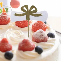 Festive Supplies 10Pcs Cake Insert Card Glitter Bright-colored Ornamental 2024 Diploma Congrats Cupcake Topper Party