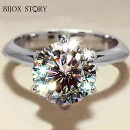 Кольца Сертифицированное GRA кольцо с муассанитом 15 карат VVS1 Lab Diamond Solitaire Ring для женщин Обручальное кольцо с обещанием ювелирных изделий