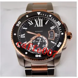 21 22 O relógio mais elegante Calibre de Diver Movimento Mecânico Automático Mens 18K Rose Gold m7100054 42mm Pulso Masculino w271M