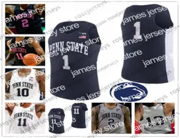 Basquete universitário usa Penn State Nittany Lions personalizado Basquete 2020 0 Myreon Jones 11 Lamar Stevens 12 Brockington 24 Mike W7950845