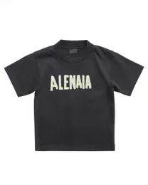 2024ss T-shirt bianche per bambini Primavera estate T-shirt di marca spiga di grano ricamo Lettera Modello magliette ragazzi e ragazze top tees t-shirt per bambini taglia 100-140 cm