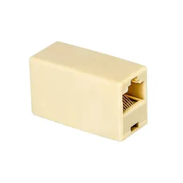 Rete passante testa RJ45 prolunga di rete connettore cavo Ethernet interfaccia adattatore segnale a banda larga accoppiatore testa di cristallo a doppia estremità